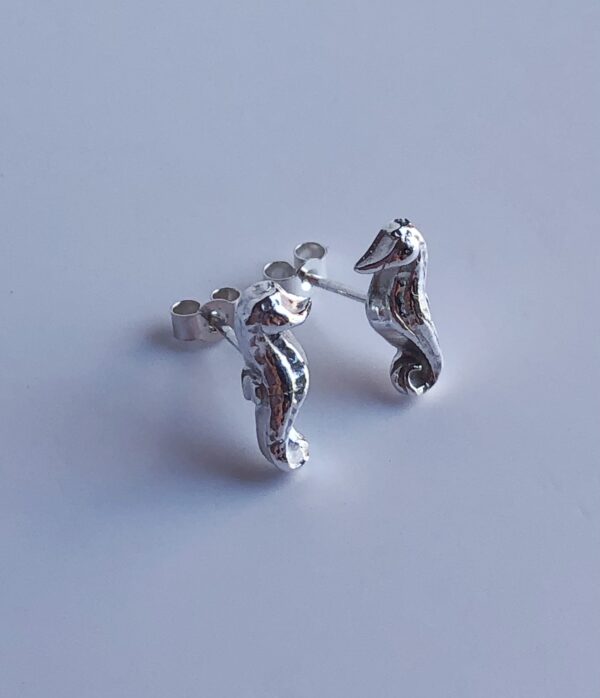 Silver Seahorse Studs - Image 5