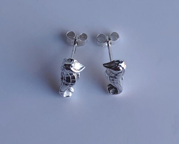 Silver Seahorse Studs - Image 3