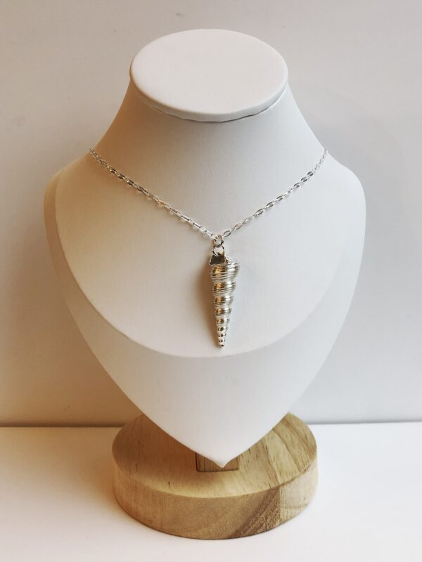 Silver Auger Shell Pendant - Image 2