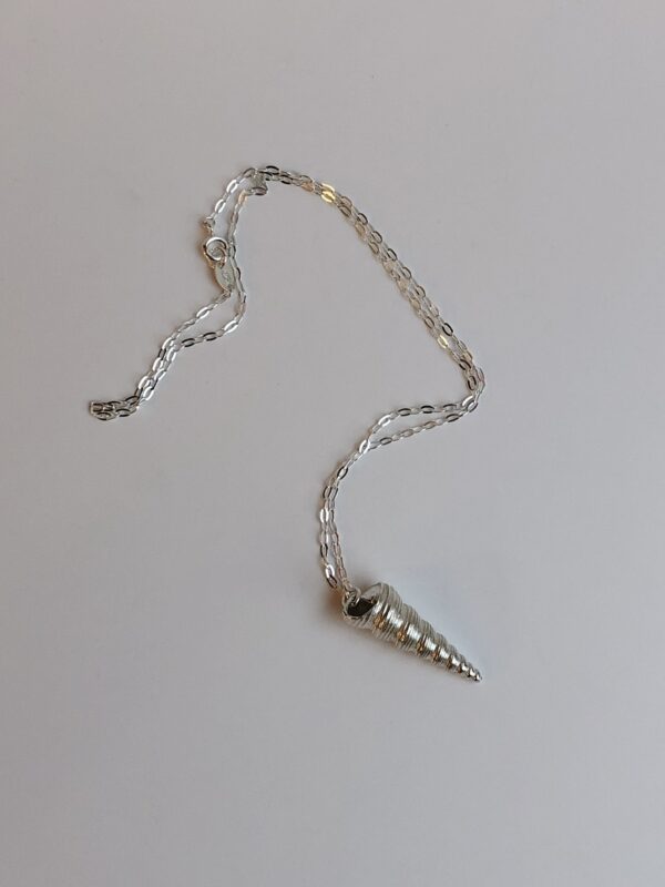 Silver Auger Shell Pendant