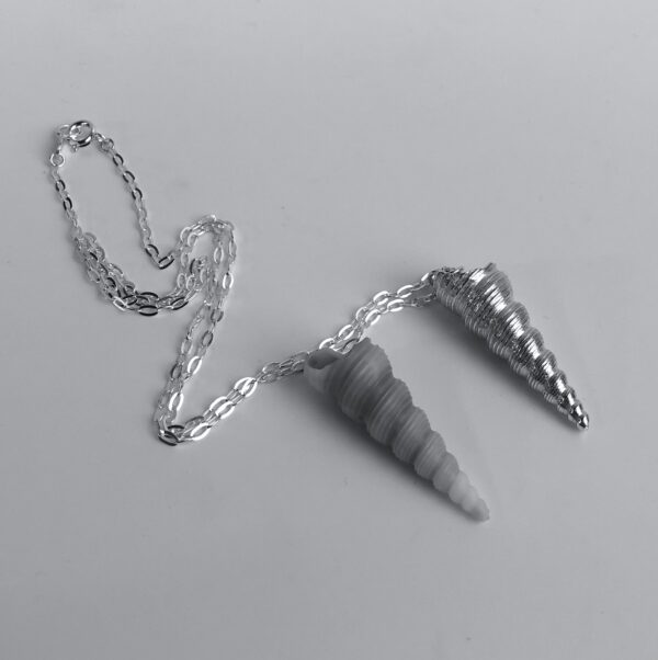 Silver Auger Shell Pendant - Image 3