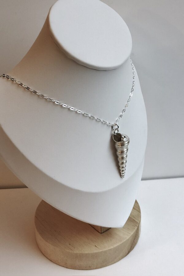 Silver Auger Shell Pendant - Image 5