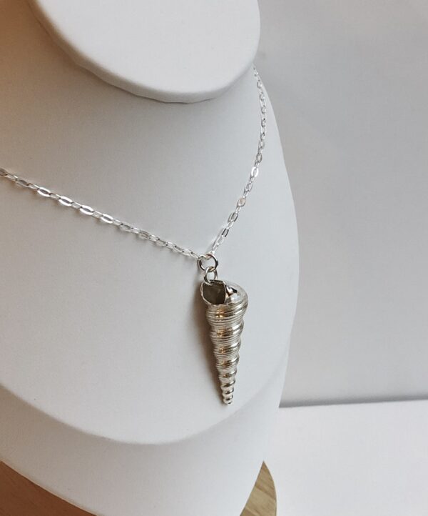 Silver Auger Shell Pendant - Image 6